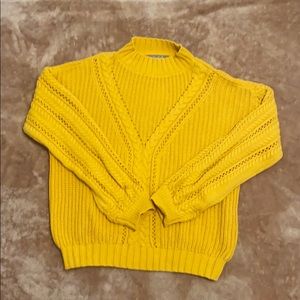 Yellow Mock Neck Sweater